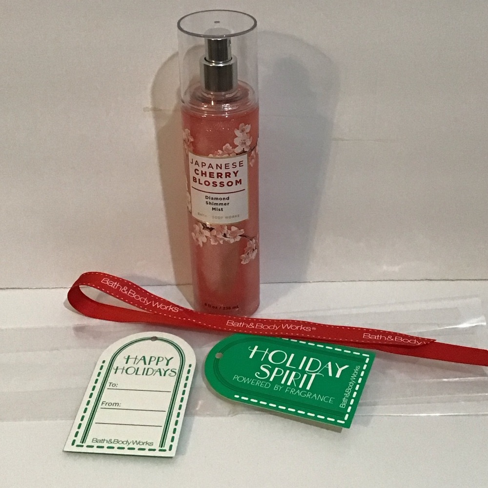 RARE Bath & Body Works Japanese Cherry Blossom DIAMOND SHIMMER MIST 8oz.